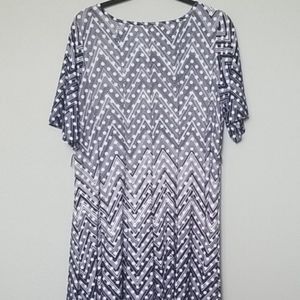 Avenue chevron dot stretch swing dress 18/20